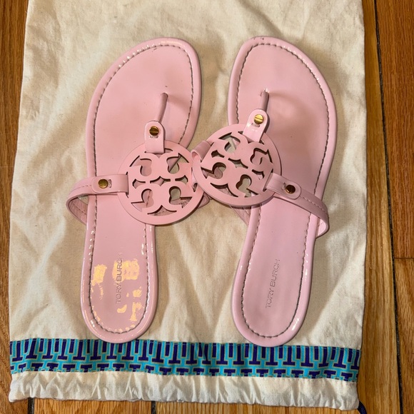 Tory Burch Pink Petunia Miller Sandals - Picture 3 of 9